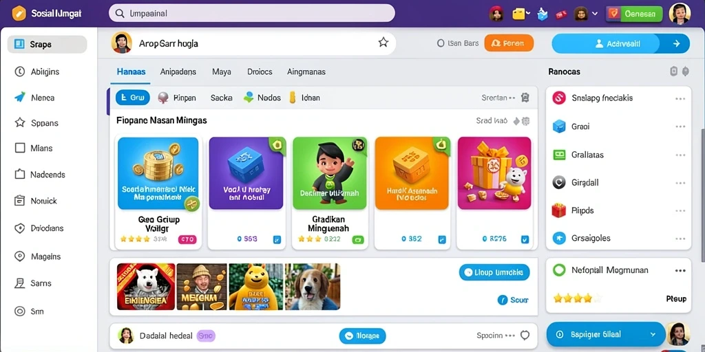 Tampilan menarik dengan banyak tema slot.