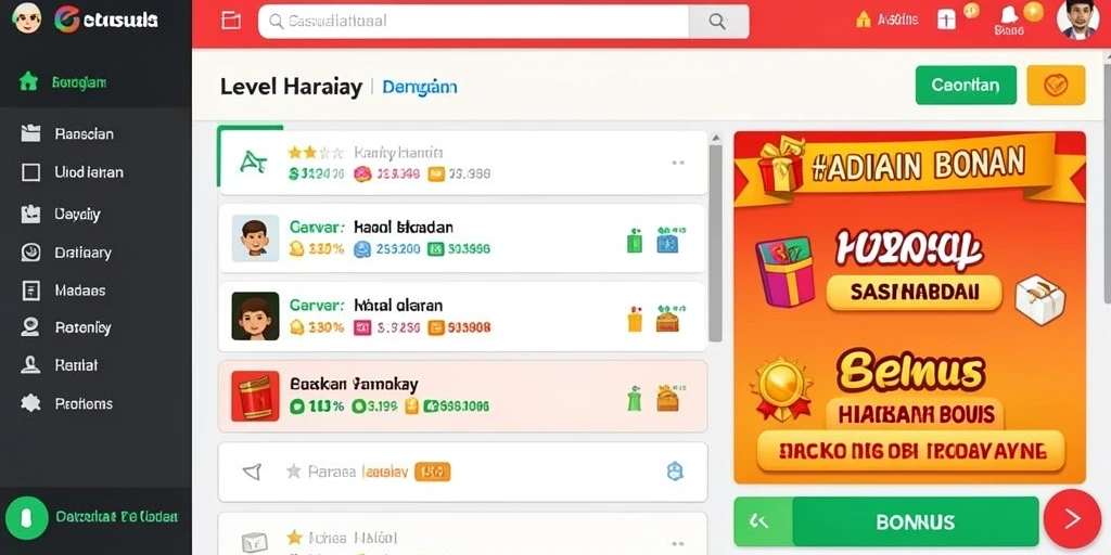 Tampilan grafis yang menarik dan penuh warna.